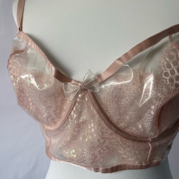 Savage X Fenty PVC and Lace Bralette, 3X - Picture 4 of 5